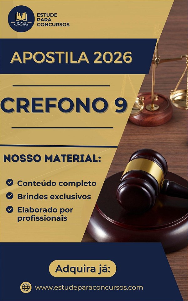 Apostila CREFONO 9 2026 Fonoaudiólogo Fiscal