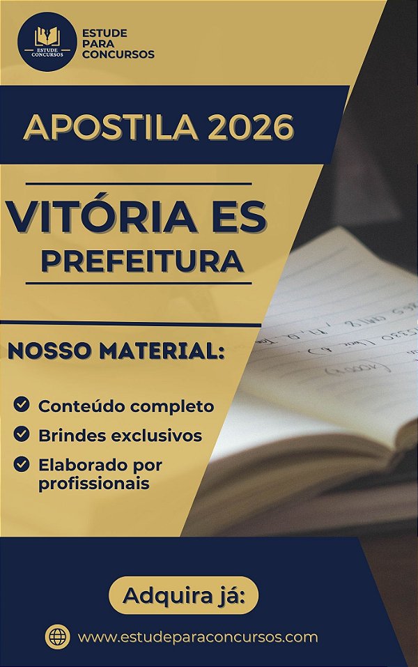Apostila PREFEITURA DE VITÓRIA ES 2026 Engenheiro Ambiental