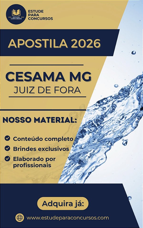 Apostila CESAMA MG 2026 Operador de Estação