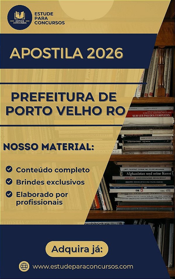 Apostila PREFEITURA DE PORTO VELHO RO 2026 Contador