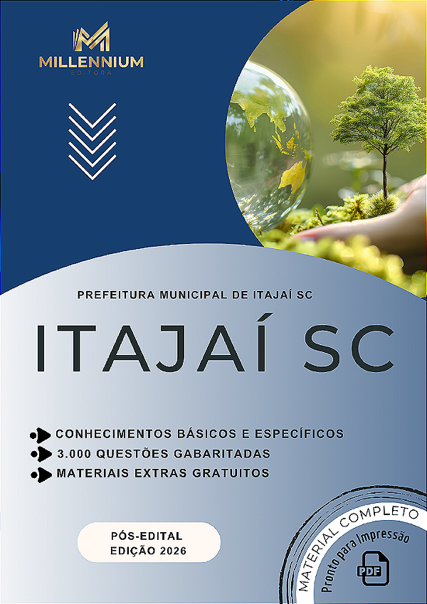 Apostila PREFEITURA DE ITAJAÍ SC 2026 Analista Ambiental