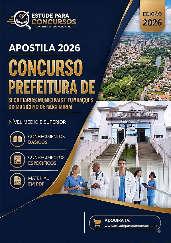Apostila PREFEITURA DE MOGI MIRIM SP 2026 Professor de Ciências