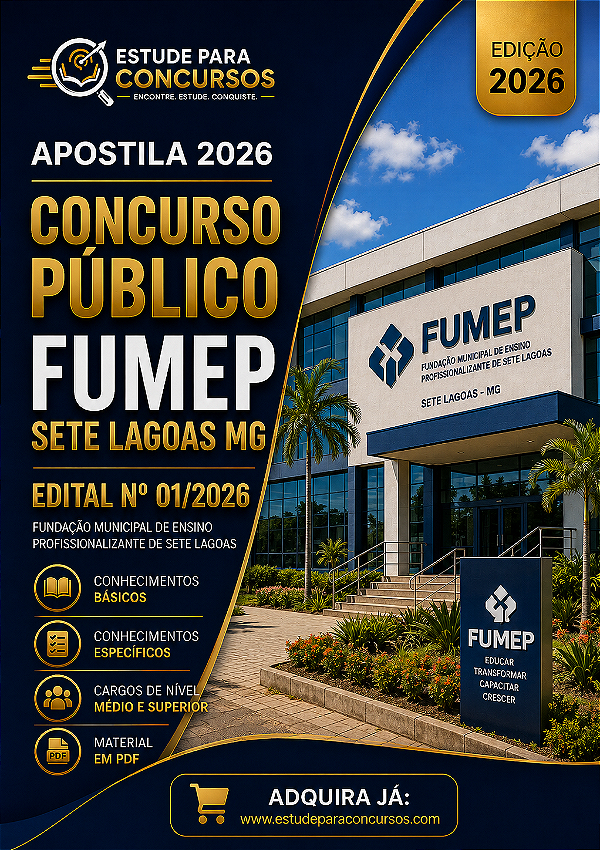 Apostila FUMEP MG 2026 Assistente de Turno