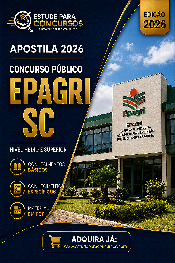 Apostila EPAGRI SC 2026 Pesquisador - Código 704