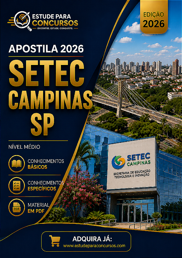 Apostila SETEC CAMPINAS SP 2026 Assistente Social