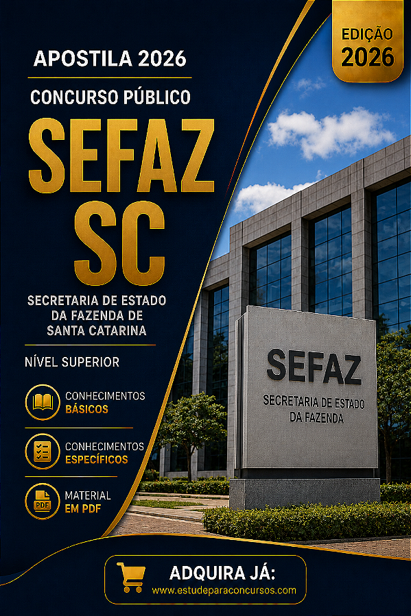 Apostila SEFAZ SC 2026 Auditor Administração e Engenharias
