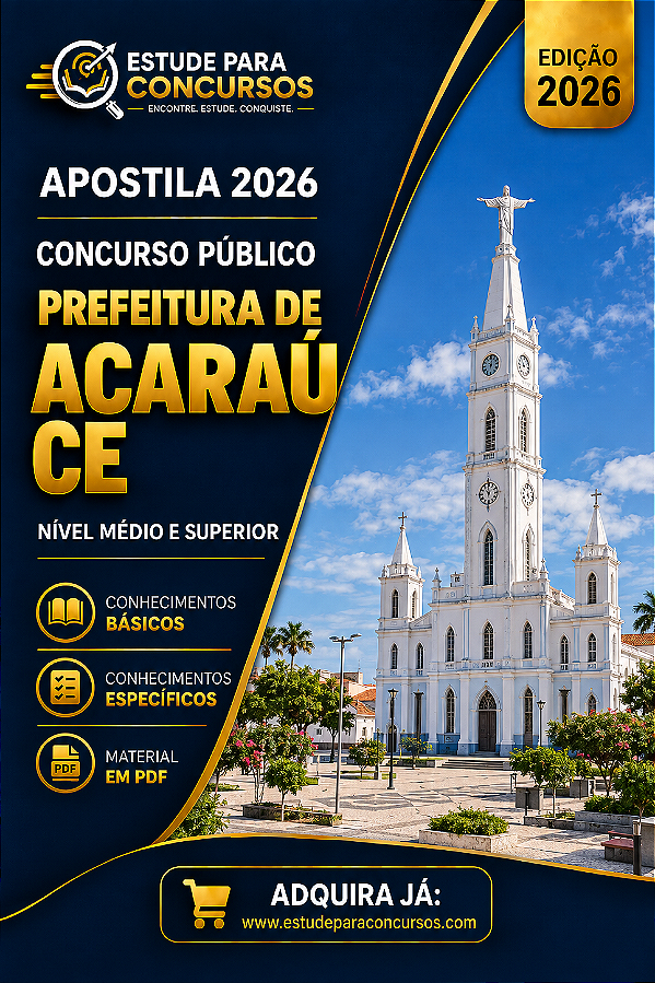 Apostila PREFEITURA DE ARACAÚ CE 2026 Técnico de Enfermagem