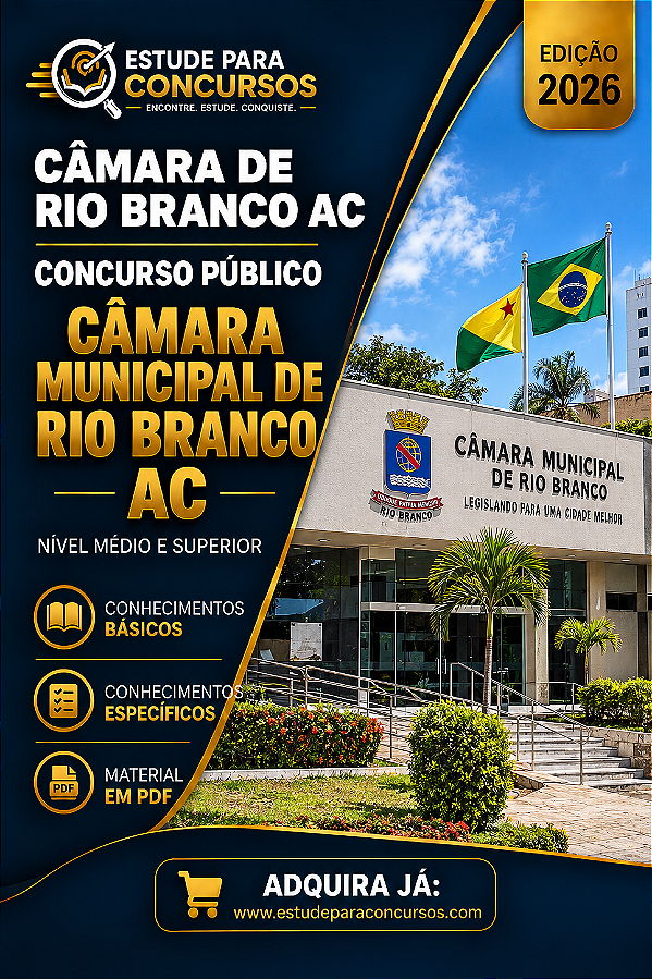 Apostila CÂMARA DE RIO BRANCO AC 2026 Analista Legislativo - Desenvolvimento e Manutenção de Programas