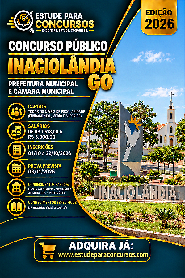 Apostila CÂMARA DE INACIOLÂNDIA GO 2026 Assistente de Controle Interno