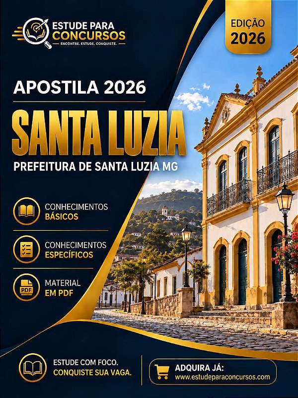 Apostila PREFEITURA DE SANTA LUZIA MG 2026 Técnico em Paisagismo