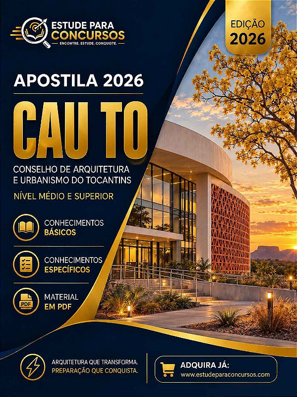 Apostila CAU TO 2026 Assistente Administrativo