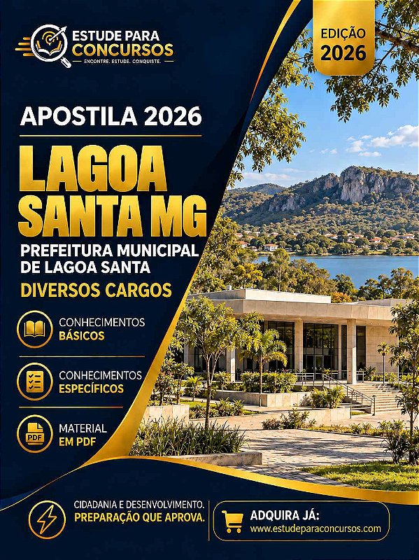 Apostila PREFEITURA DE LAGOA SANTA MG 2026 Assistente Administrativo