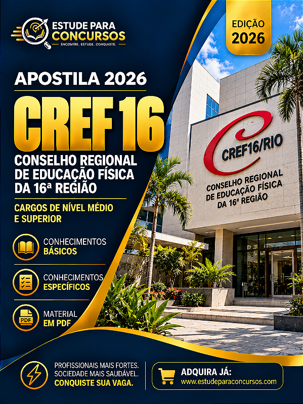 Apostila CREF 16 2026 Advogado