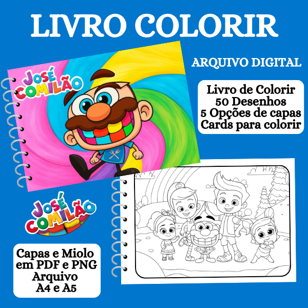 LIVR0 DE COLORIR JOSÉ COMILÃO – Arquivo em PDF para Impressão
