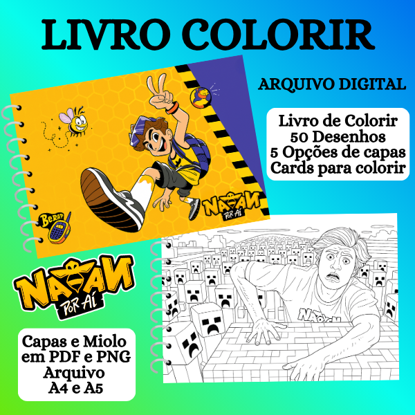 LIVRO COLORIR NATAN POR AÍ – Arquivo em PDF para Impressão