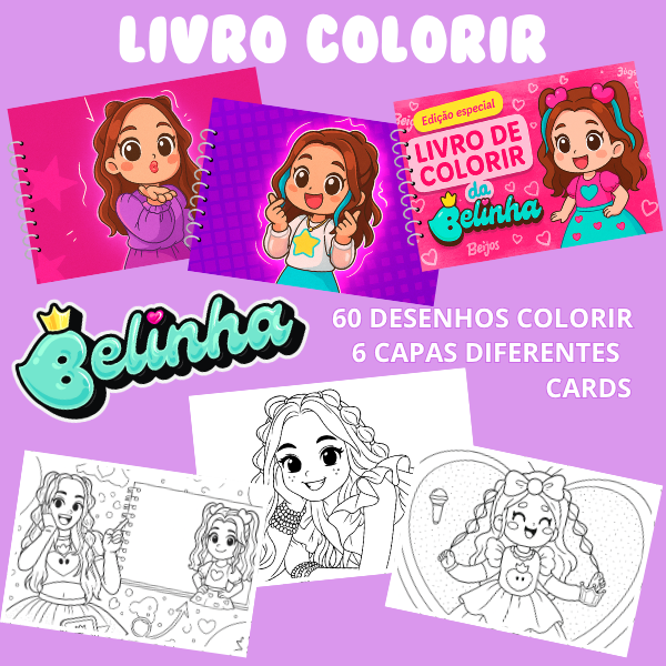 LIVRO COLORIR BELINHA – Arquivo em PDF para Impressão