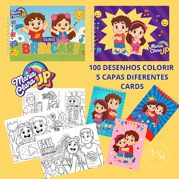 LIVRO COLORIR MARIA CLARA E JP – ARQUIVO PARA IMPRESSÃO