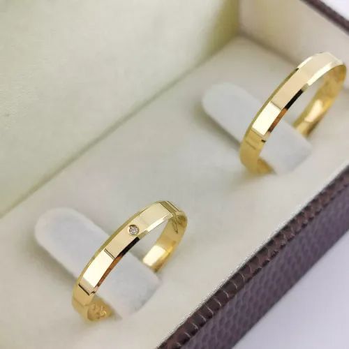 PAR DE ALIANÇA 2MM ITALIANA COM 1 PEDRA
