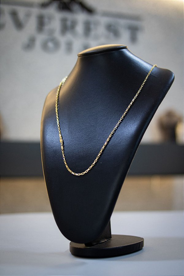 CORRENTE TIJOLINHO DE 2MM - BANHADO A OURO