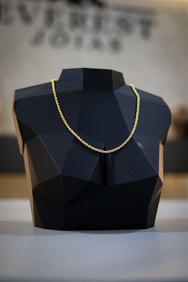 CORDAO BAIANO DE 4mm - 45cm - BANHADO A OURO