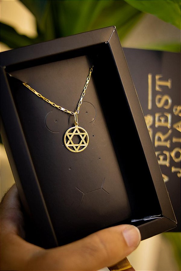 KIT CORRENTE + PINGENTE - BANHADO A OURO