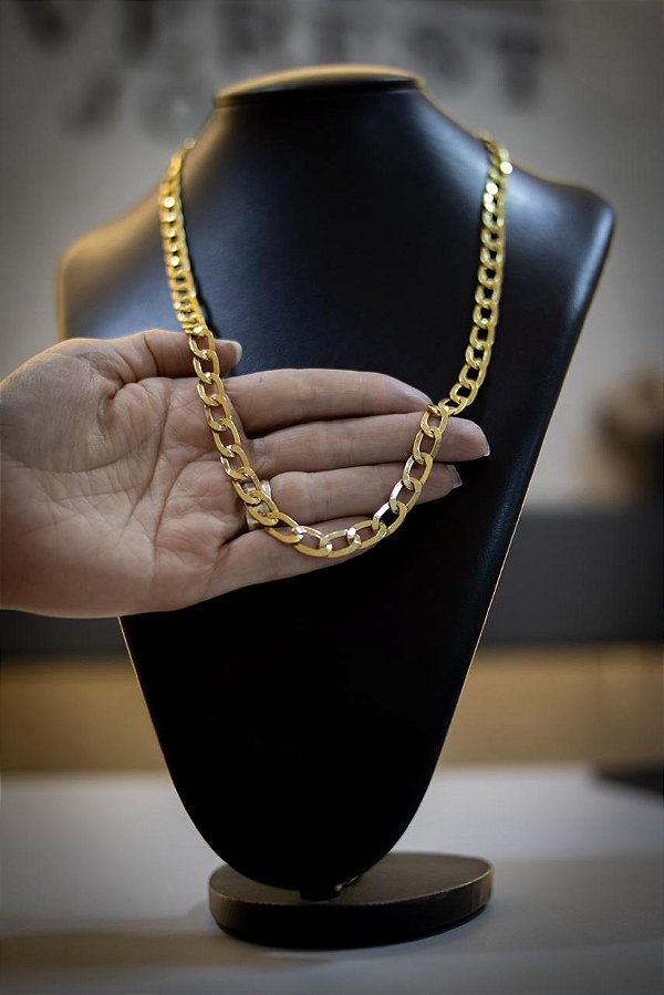 CORRENTE ITALIANA DE 8MM - BANHADO A OURO