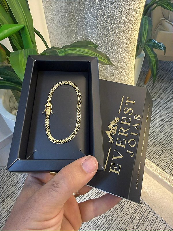 PULSEIRA ESTEIRA PITBULL - BANHADO A OURO