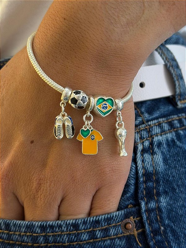 PULSEIRA PANDORA COPA DO MUNDO EM PRATA