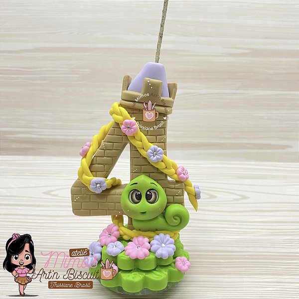 Vela Lagarto Rapunzel em Biscuit