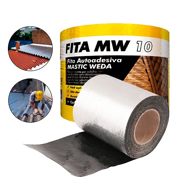Fita Multiuso Asfáltica Auto Adesiva 10cmx10m