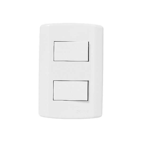 Interruptor 2 Teclas Paralelas Linha Modular Pluzie
