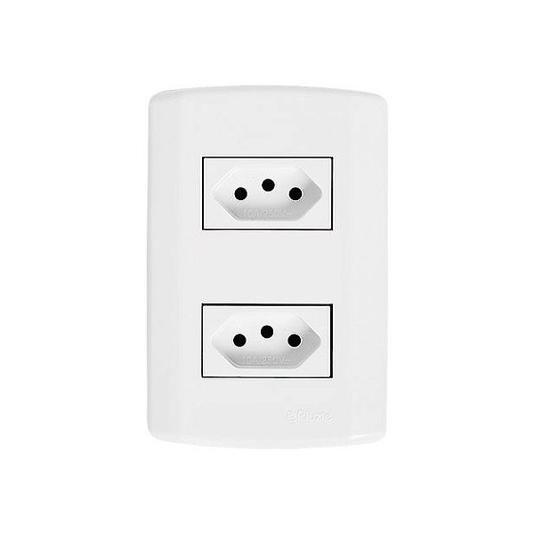 Modular - 2 Tomada 2P+T 20A Linha Modular Pluzie
