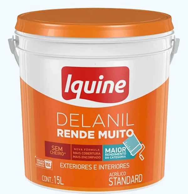 Tinta Standard Acrílica Fosco Delanil Branco 15L Iquine