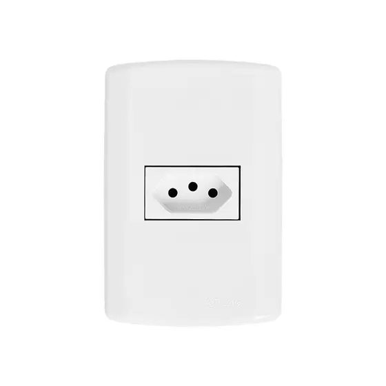 Tomada 2P+T 10A Linha Modular Pluzie