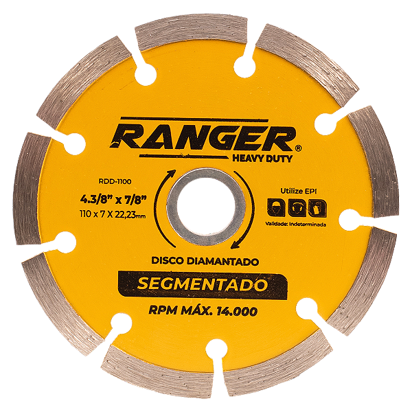 Disco Diamantado Segmentado 110x7x22,23mm Ranger
