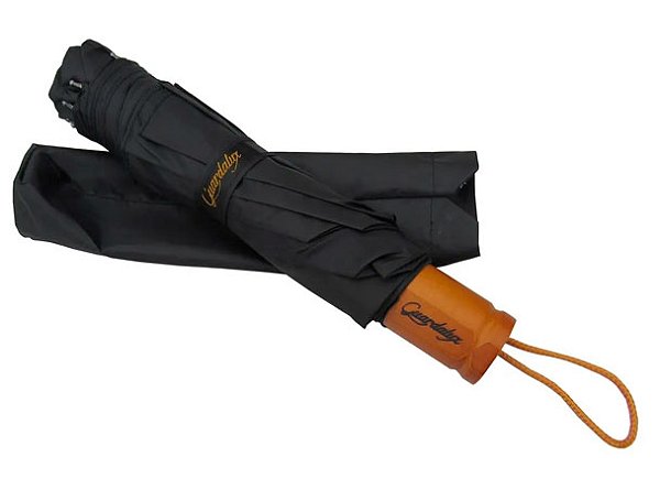 12 Unidades de Guarda Chuvas Mini Manuais Contra Vento Lisos Cabos Em Madeira Tamanho Casarão Ref. 3052