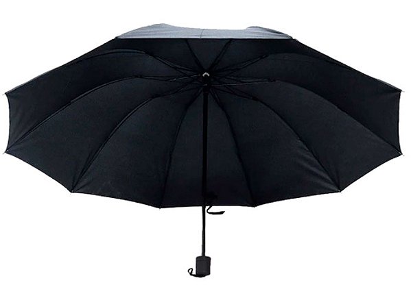 12 Unidades de Guarda Chuvas Mini Manuais Contra Vento Lisos Cabo Reto Tamanho Casarão Ref. 3053 P