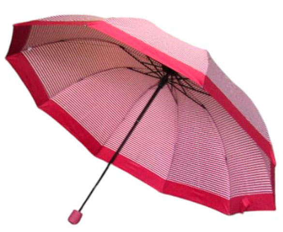 12 Unidades de Sombrinhas Mini Contra Vento Manuais Estampadas Listradas Tamanho Casarão Ref. 3087