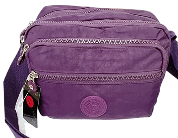 Bolsa Feminina Tiracolo Médias Em Nylon Tactel Resinado Ref. 6798