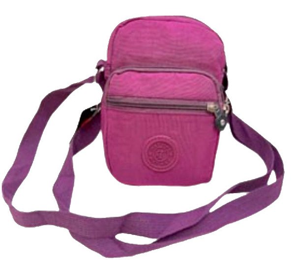 Bolsa Feminina Tiracolo Pequena Em Nylon Tactel Resinado Ref. 6117