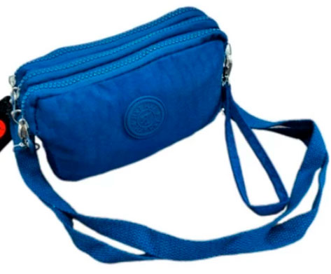 Bolsa Feminina Transversal Pequena Em Nylon Tactel Resinado Ref. 4822