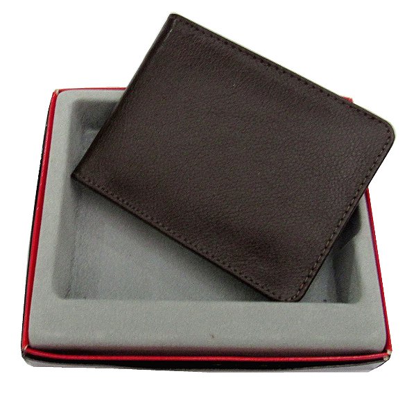 Carteira Masculina Em Couro Legítimo Com Proteção Anti Furto Bravelly Ref. 341