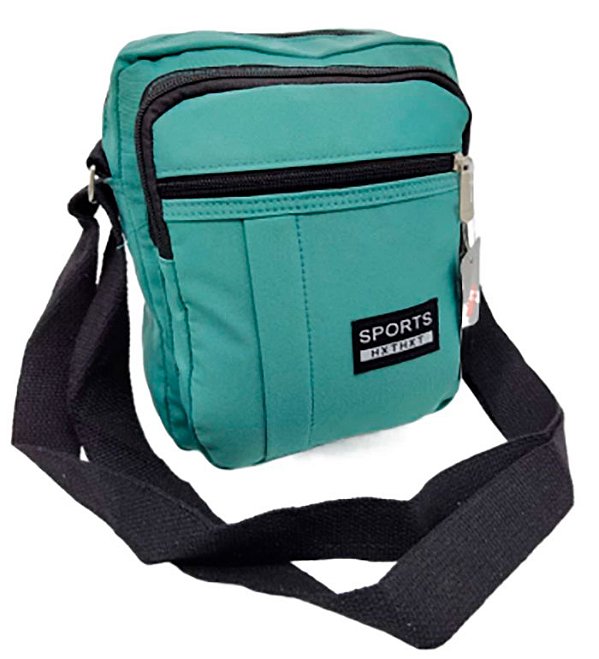 Pacote De 06 Bolsas Unissex Transversais Médias Em Nylon Emborrachado Resinado Ref. 6763