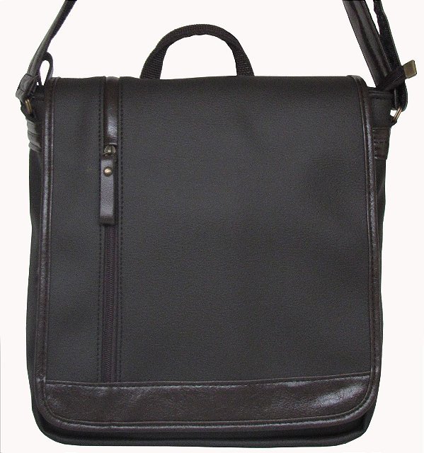 Bolsa Transversal Unissex Carteiro Em P.U Sintético Ref. 115