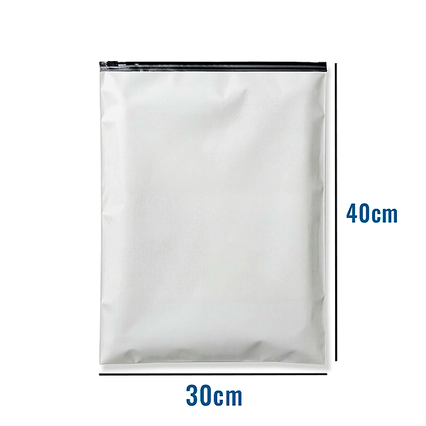 Saco Zip EVA Fosco com Trilho Preto - 30x40
