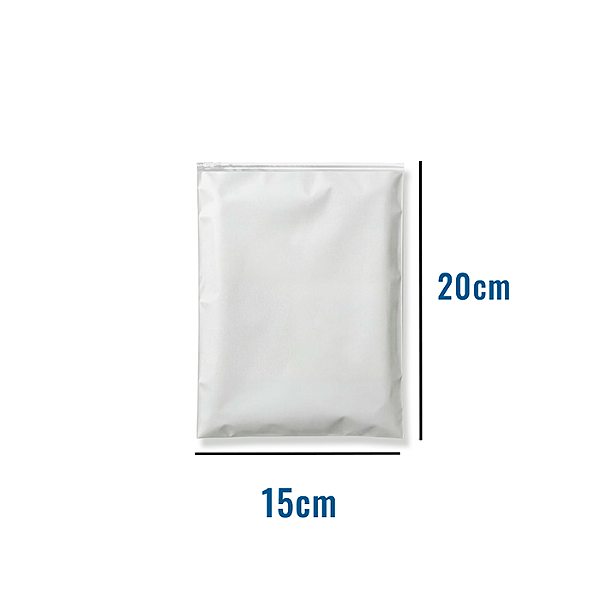 Saco Zip EVA Fosco com Trilho Transparente - 15x20