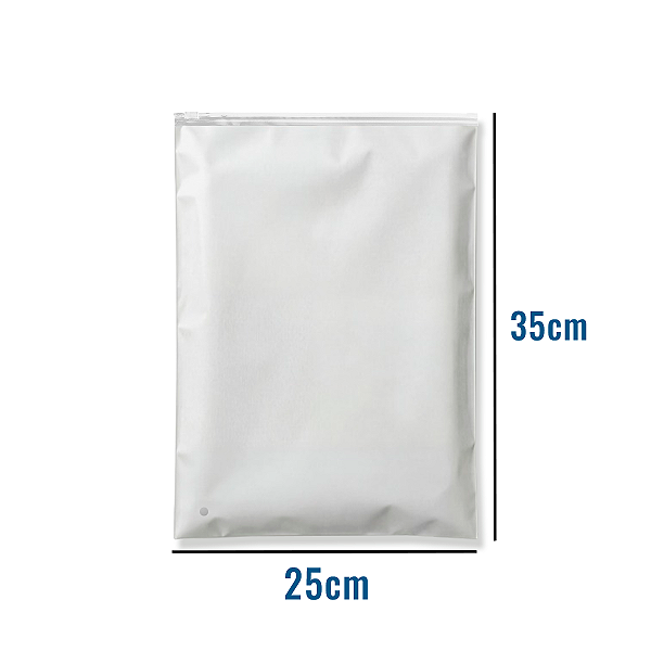 Saco Zip EVA Fosco com Trilho Transparente - 25x35