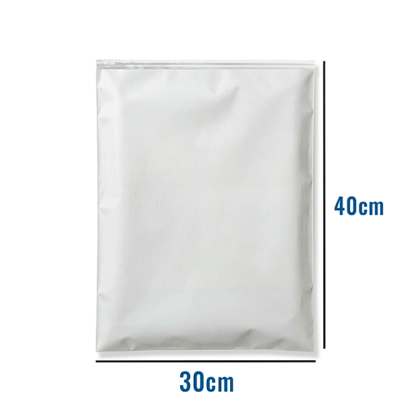 Saco Zip EVA Fosco com Trilho Transparente - 30x40