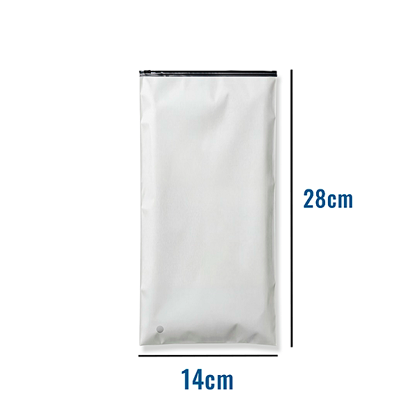 Saco Zip EVA Fosco com Trilho Preto - 14x28
