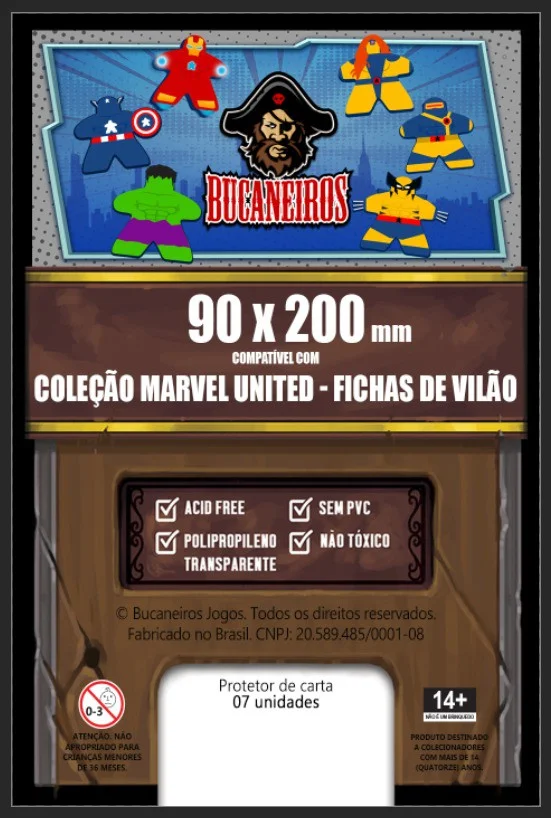 Sleeve Customizado para Coleção Marvel United (90 x 200)